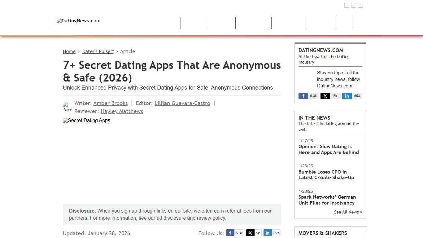 7+ Secret Dating Apps That Are Anonymous & Safe (2026)
